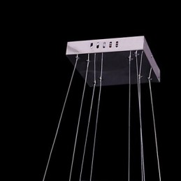 Suspension moderne contemporaine en cristal et métal