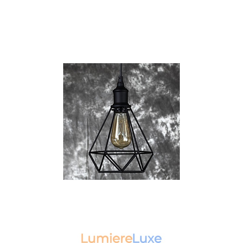 Suspension cage à oiseaux américaine en acier, style vintage rétro, luminaire industriel à suspendre pour la décoration intérieure