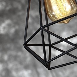 Suspension cage à oiseaux américaine en acier, style vintage rétro, luminaire industriel à suspendre pour la décoration intérieure