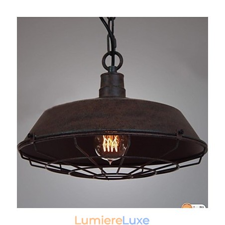 Suspension vintage en métal à 1 lumière Suspension vintage en métal à 1 lumière