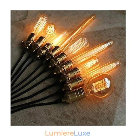 Lustre simple en cuivre minimaliste américain rétro Lustre simple en cuivre minimaliste américain rétro