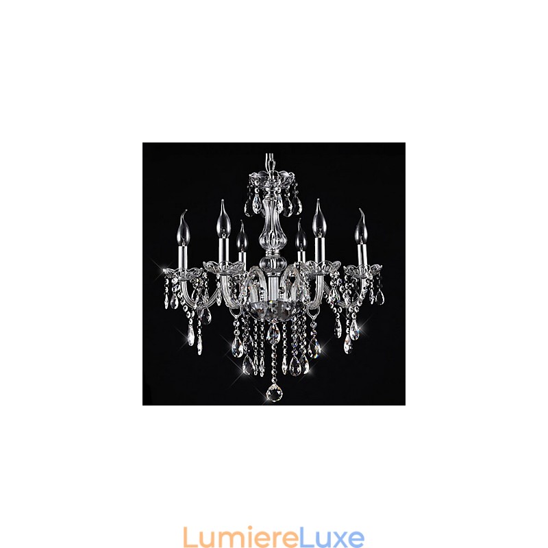 Lustre en cristal électroplaqué classique et vintage traditionnel