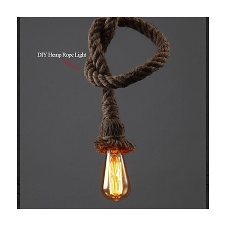 1 lampe suspendue créative en corde de chanvre à faire soi-même 1 lampe suspendue créative en corde de chanvre à faire soi-même