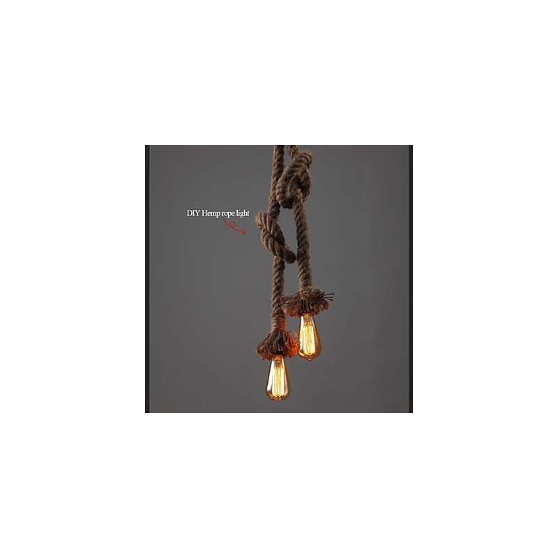 1 lampe suspendue créative en corde de chanvre à faire soi-même