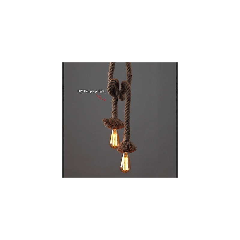 1 lampe suspendue créative en corde de chanvre à faire soi-même