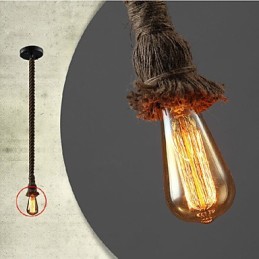 1 lampe suspendue créative en corde de chanvre à faire soi-même