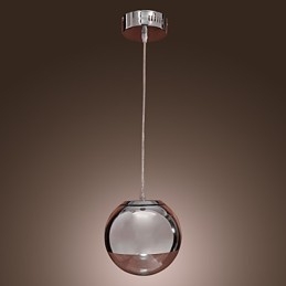 Suspension moderne contemporaine en métal chromé de style mini globe