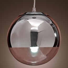 Suspension moderne contemporaine en métal chromé de style mini globe