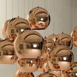 Lampe suspendue boule en verre galvanisé, style nordique rétro, simple et créative