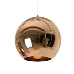 Lampe suspendue boule en verre galvanisé, style nordique rétro, simple et créative