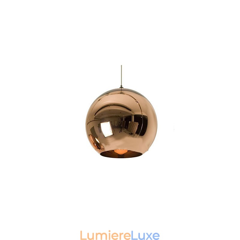 Lampe suspendue boule en verre galvanisé, style nordique rétro, simple et créative
