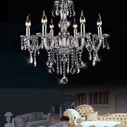 Lustre en cristal électroplaqué classique et vintage traditionnel