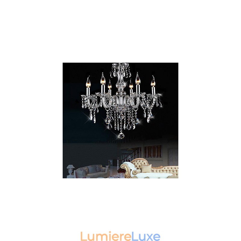 Lustre en cristal électroplaqué classique et vintage traditionnel