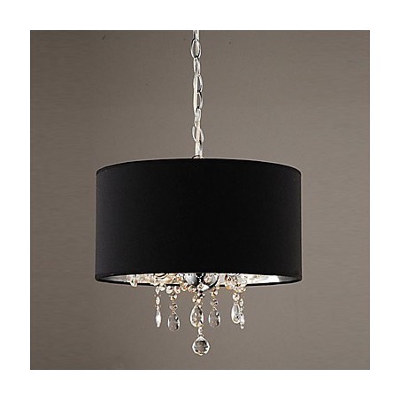 Lustre moderne contemporain en cristal de tambour de style mini chromé Lustre moderne contemporain en cristal de tambour de style mini chromé