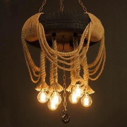 Suspension en plastique style peinture vintage