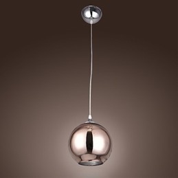 Suspension moderne contemporaine en métal galvanisé de 60 cm, forme globe