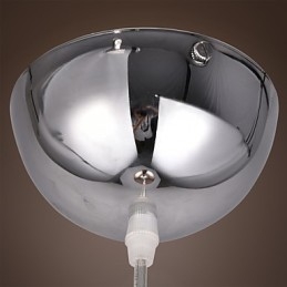 Suspension moderne contemporaine en métal galvanisé de 60 cm, forme globe