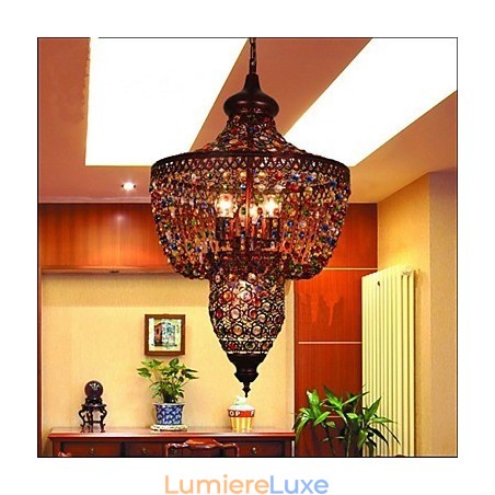 Lampe en cristal de couleur méditerranéenne, lumière noire d'Asie du Sud-Est Lampe en cristal de couleur méditerranéenne, lumière noire d'Asie du Sud-Est