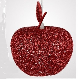 Lustre en aluminium tissé avec lampe à sept têtes Apple