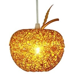 Lustre en aluminium tissé avec lampe à sept têtes Apple