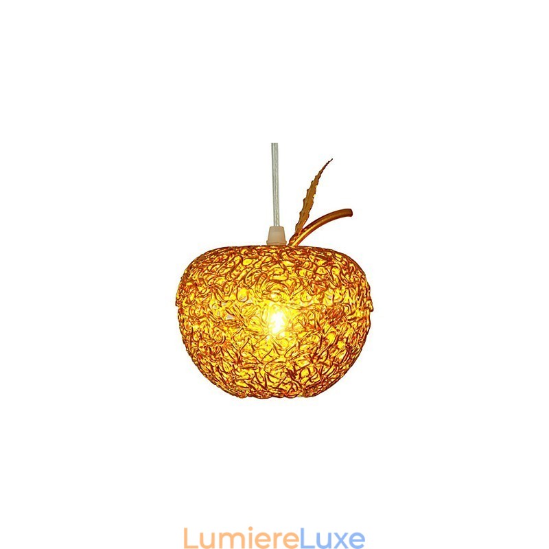 Lustre en aluminium tissé avec lampe à sept têtes Apple