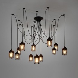 Plafonnier vintage Edison réglable à plusieurs niveaux, luminaire suspendu, style industriel, moderne et chic