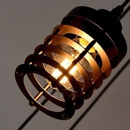 Plafonnier vintage Edison réglable à plusieurs niveaux, luminaire suspendu, style industriel, moderne et chic