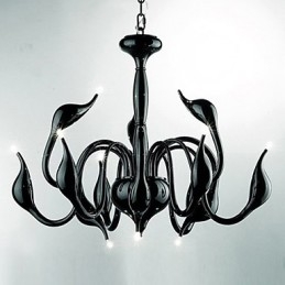 Lustre en métal galvanisé de style bougie contemporain moderne