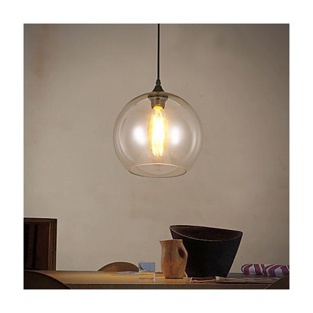 Lampe suspendue à tête unique en forme de boule de verre rurale, de style nordique créatif et contracté Lampe suspendue à tête unique en forme de boule de verre rurale, de style nordique créatif et contracté