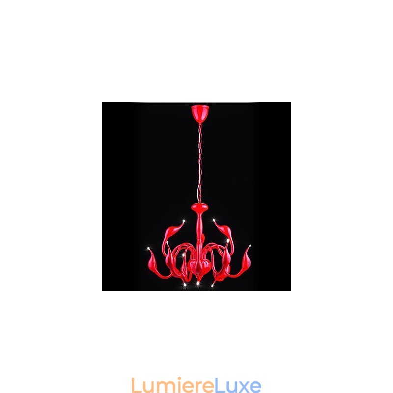 Lustre en métal galvanisé de style bougie contemporain moderne