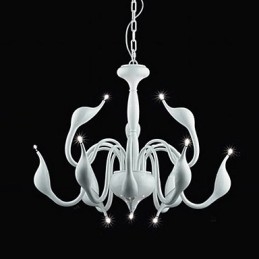 Lustre en métal galvanisé de style bougie contemporain moderne