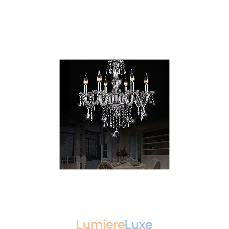 Lustre en cristal électroplaqué classique et vintage traditionnel