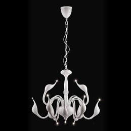 Lustre en métal galvanisé de style bougie contemporain moderne