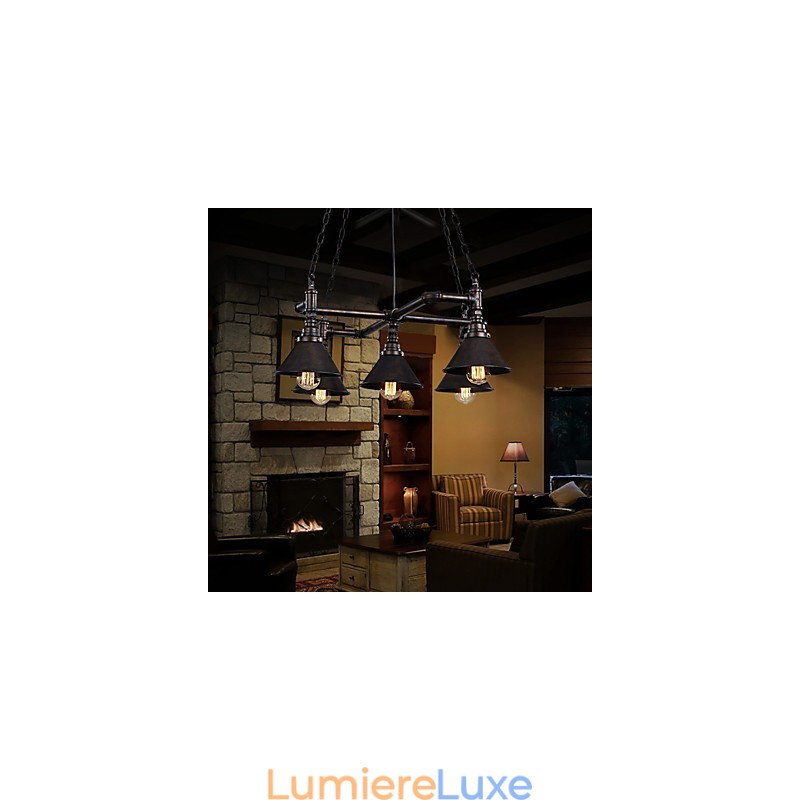 Plafonniers rétro classiques en métal, lampes suspendues simples, lampe suspendue de café
