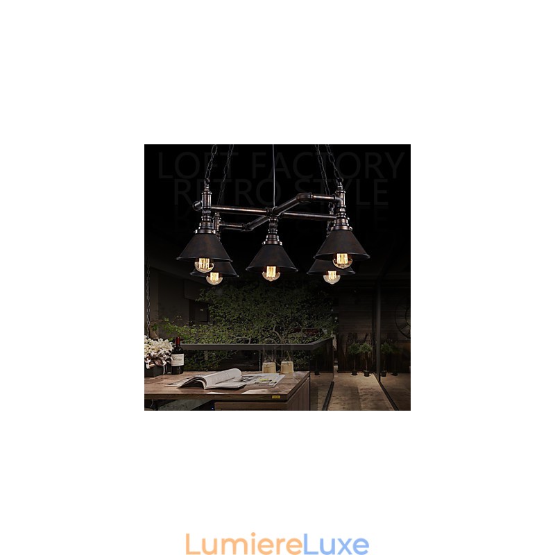 Plafonniers rétro classiques en métal, lampes suspendues simples, lampe suspendue de café