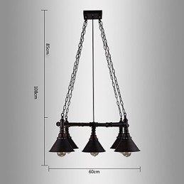 Plafonniers rétro classiques en métal, lampes suspendues simples, lampe suspendue de café