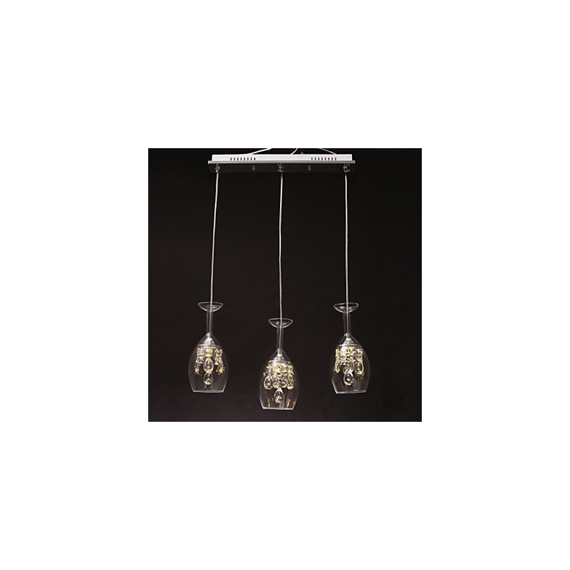 Lustre suspendu en métal moderne et contemporain pour îlot