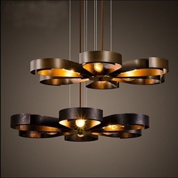 Lampe à suspension industrielle en fer de style country américain