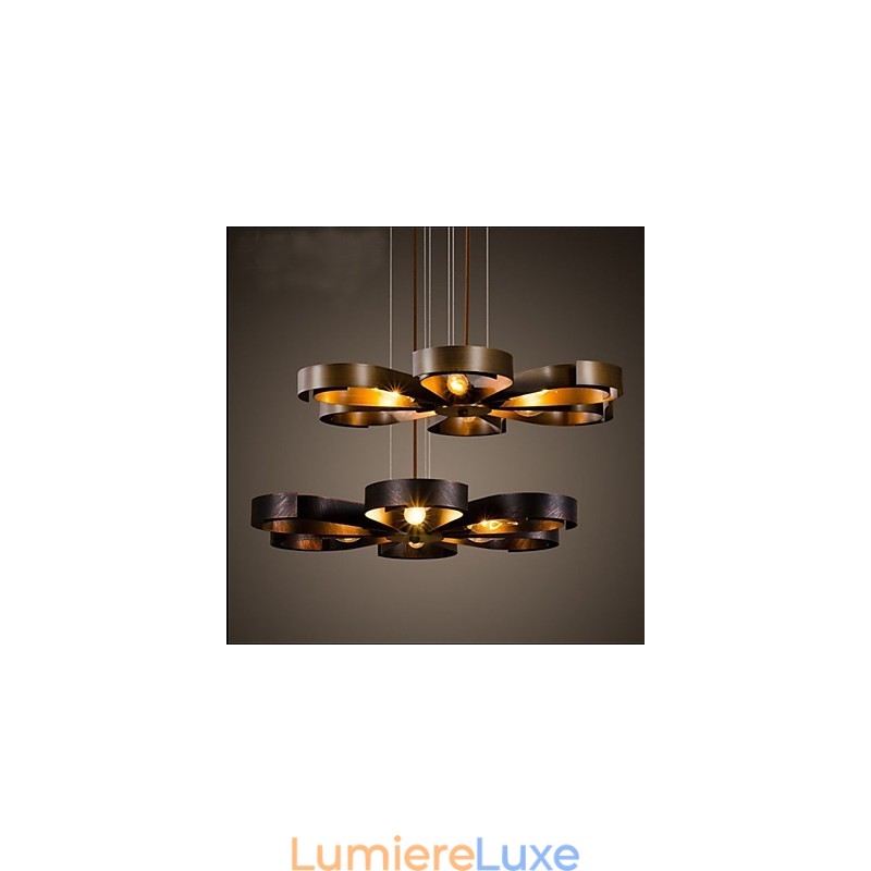Lampe à suspension industrielle en fer de style country américain