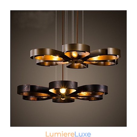 Lampe à suspension industrielle en fer de style country américain Lampe à suspension industrielle en fer de style country américain