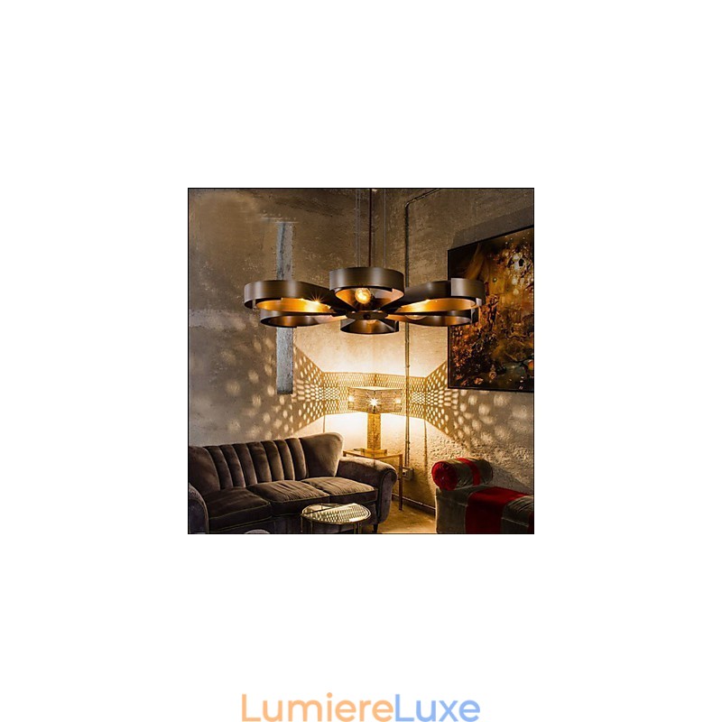 Lampe à suspension industrielle en fer de style country américain