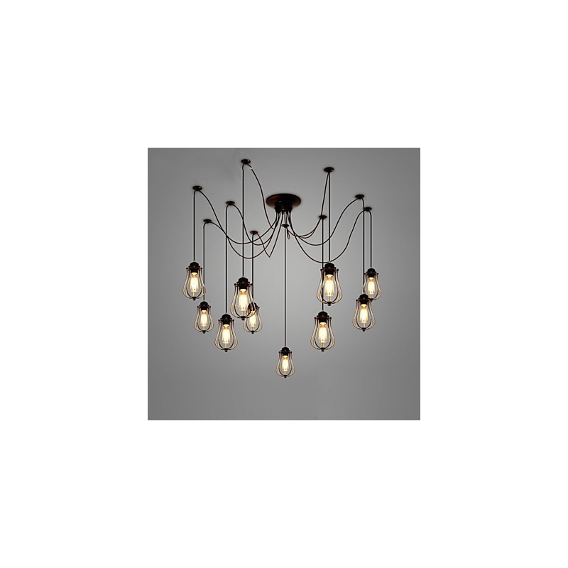 Plafonnier vintage Edison réglable à plusieurs niveaux, luminaire suspendu, style industriel, moderne et chic