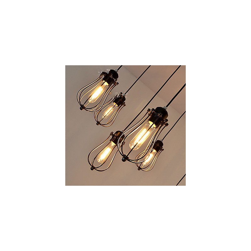 Plafonnier vintage Edison réglable à plusieurs niveaux, luminaire suspendu, style industriel, moderne et chic