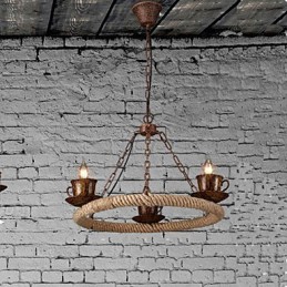 Lustre en corde à vent de l'industrie céramique RetroLron Lustre Simple3