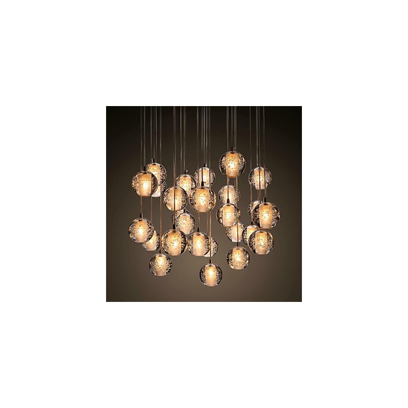 Suspension G4 Retroifit 3 W en cristal chromé, lampe suspendue moderne et contemporaine
