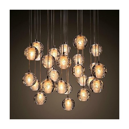 Suspension G4 Retroifit 3 W en cristal chromé, lampe suspendue moderne et contemporaine Suspension G4 Retroifit 3 W en cristal chromé, lampe suspendue moderne et contemporaine