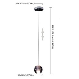 Suspension G4 Retroifit 3 W en cristal chromé, lampe suspendue moderne et contemporaine