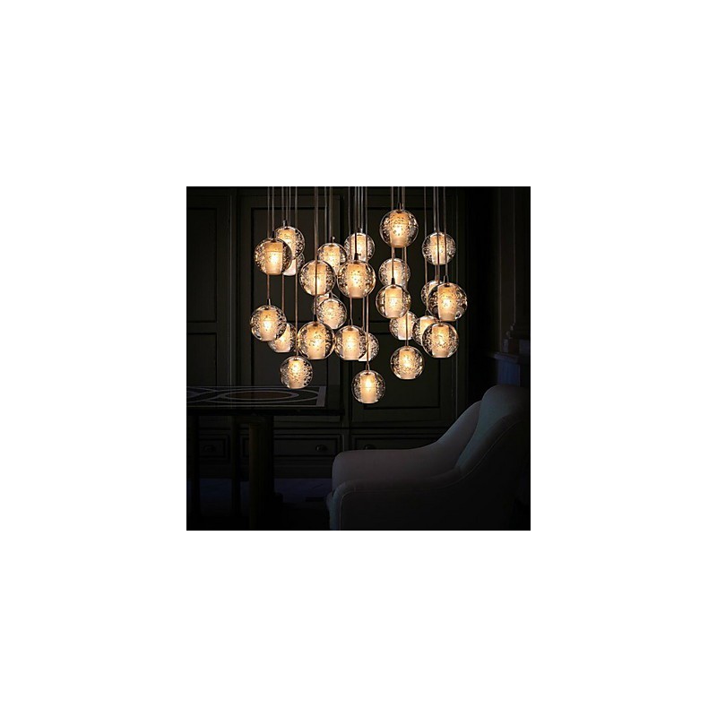 Suspension G4 Retroifit 3 W en cristal chromé, lampe suspendue moderne et contemporaine