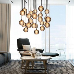 Suspension G4 Retroifit 3 W en cristal chromé, lampe suspendue moderne et contemporaine