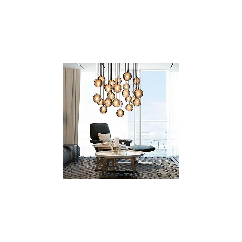 Suspension G4 Retroifit 3 W en cristal chromé, lampe suspendue moderne et contemporaine